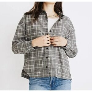 MADEWELL Shirt Size Small / Med Top Plaid Westlake Boxy Oversized Slouchy